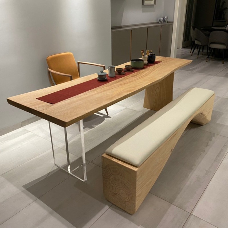 Home Office Studio - Nordic Solid Wood Acrylic Floating Table