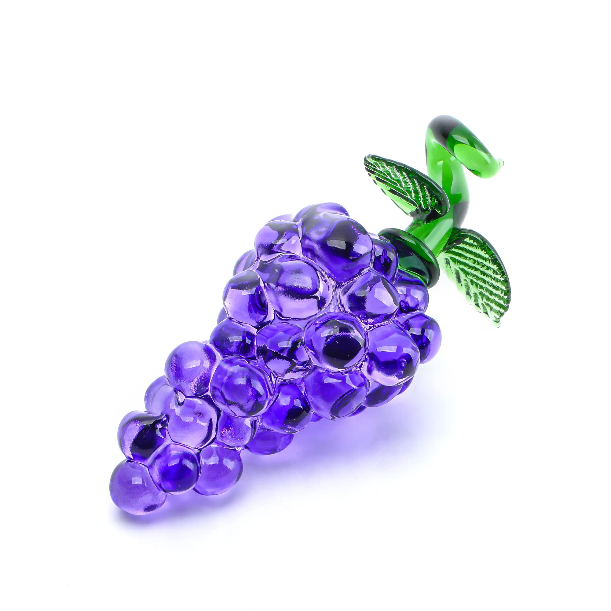 Home Office Freelancer - Handmade Glass Purple Grape Figurine Collectibles
