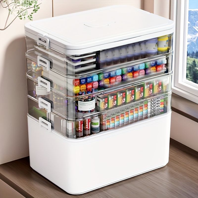 Home Office Freelancer - Multifunctional Multi-Layer Storage Box with Handle,
