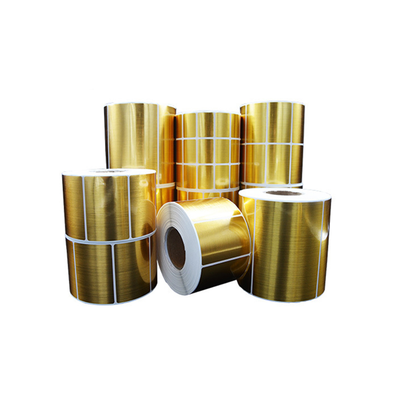 Label Maker Machine - 1Roll Waterproof PET Sticker Brushed Gold