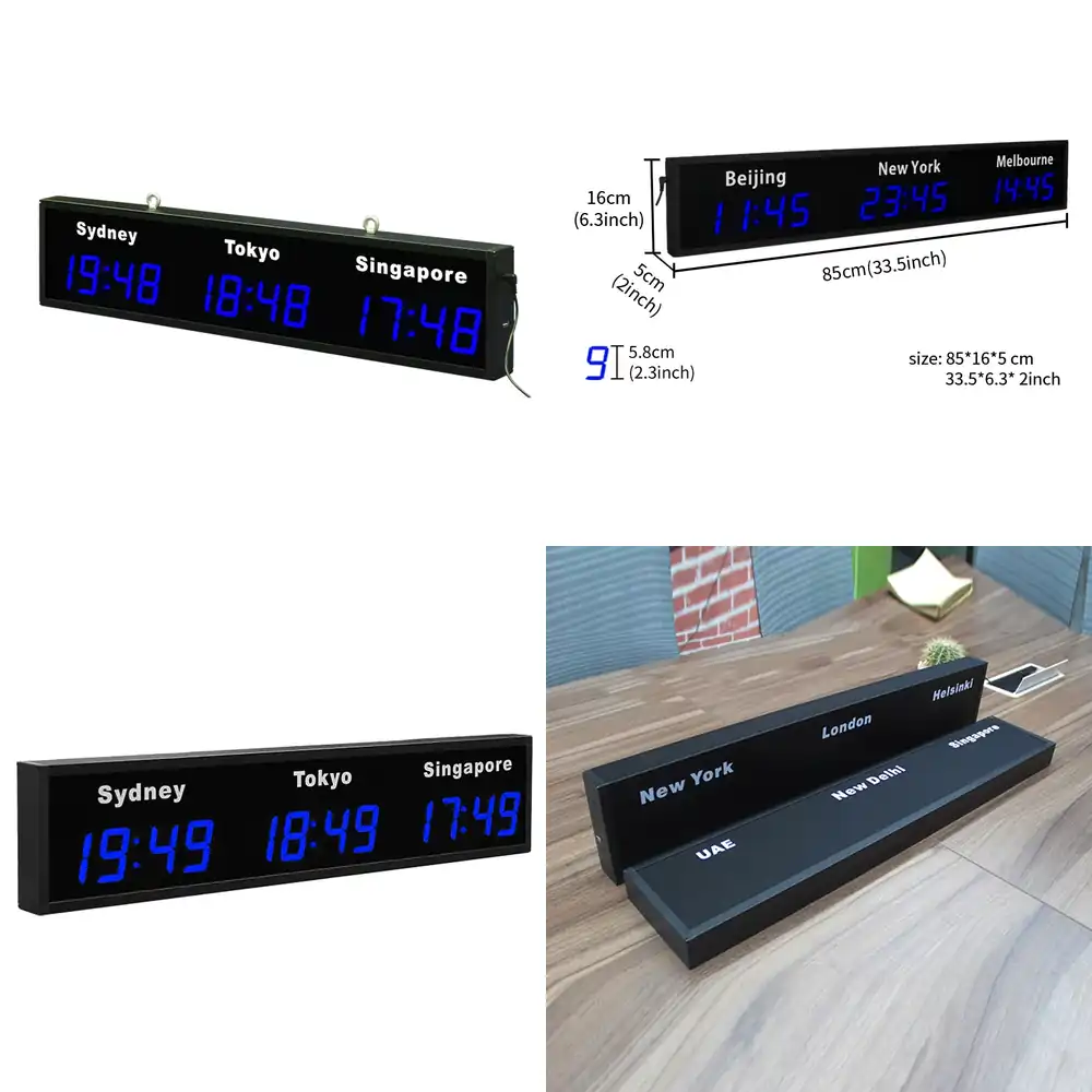 Home Office Updates - CP034 Digital World Wall Clock 3