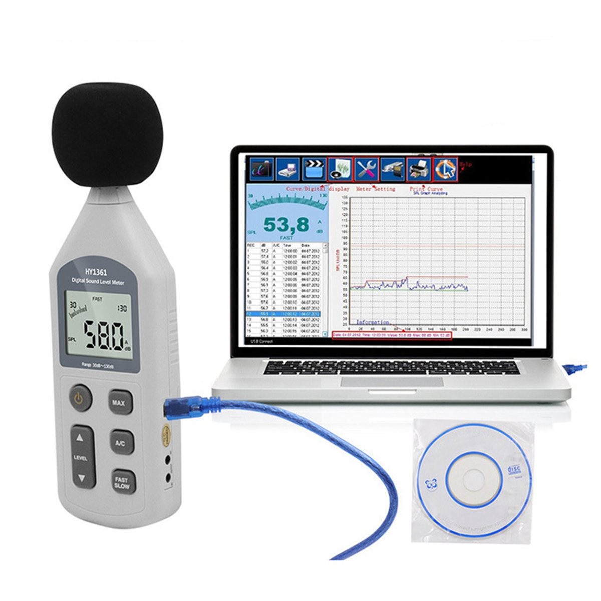 Home Office Updates - update. Digital Decibel Meter USB Noise