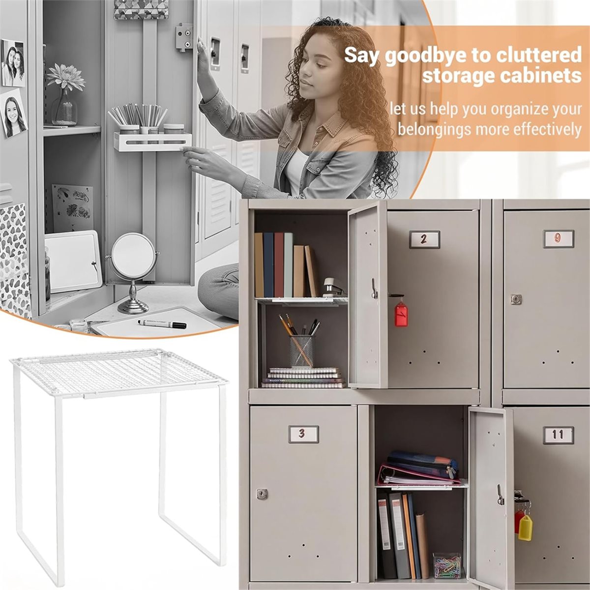 Home Office Updates - update. Locker Organizer Shelf Adjustable in