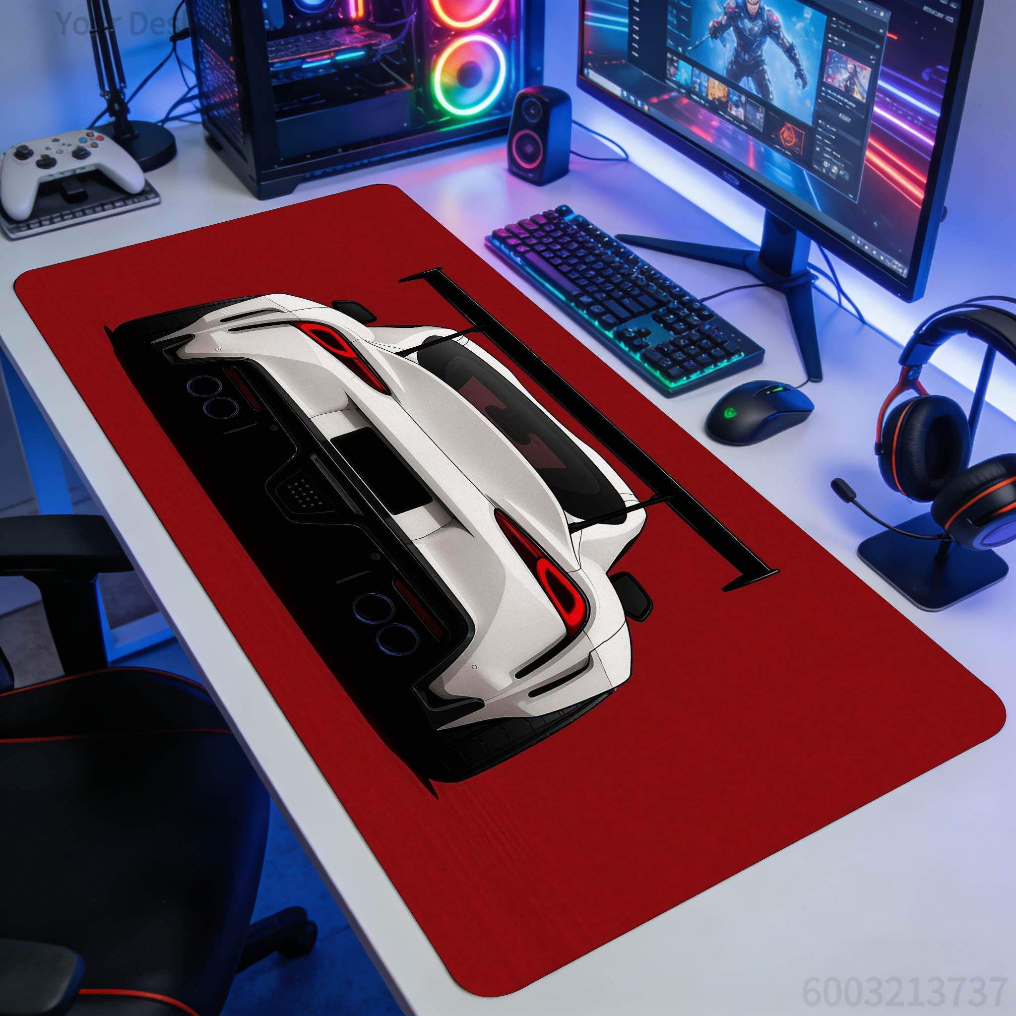 Mousepad Xl Extended - Car-Themed Gaming Mouse Pad - -