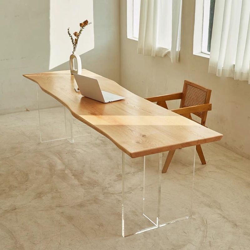 Nordic Solid Wood Acrylic Floa - Home Office Studio ulasan dan harga