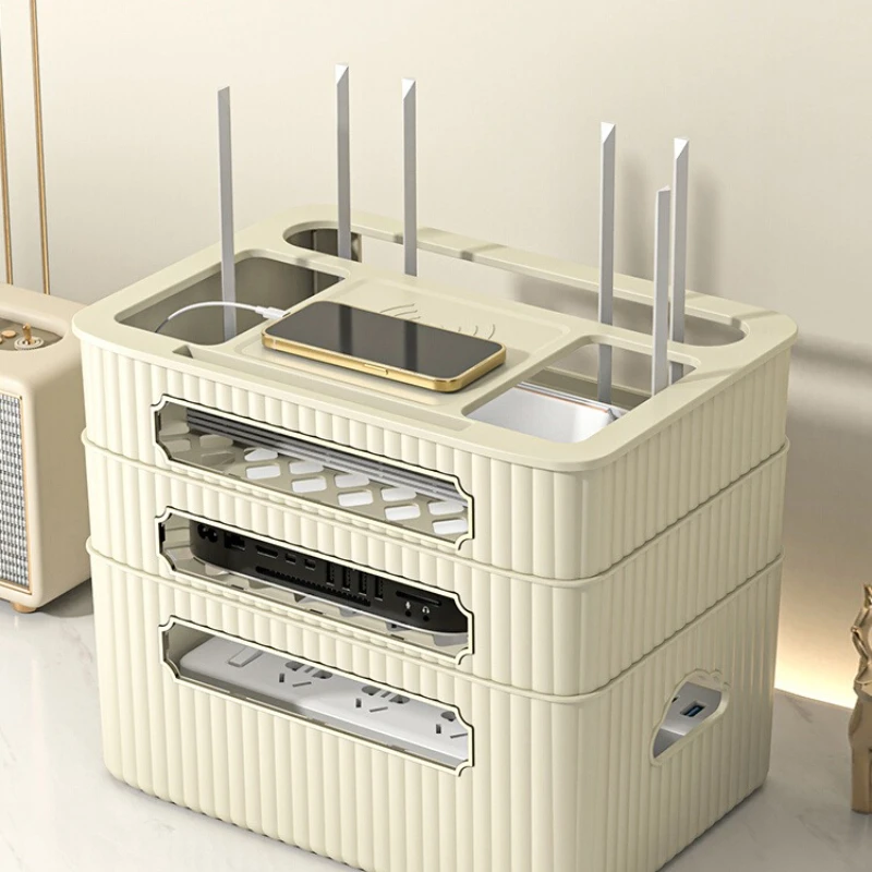 WiFi Router Storage Box TV Set - Home Office Box ulasan dan harga