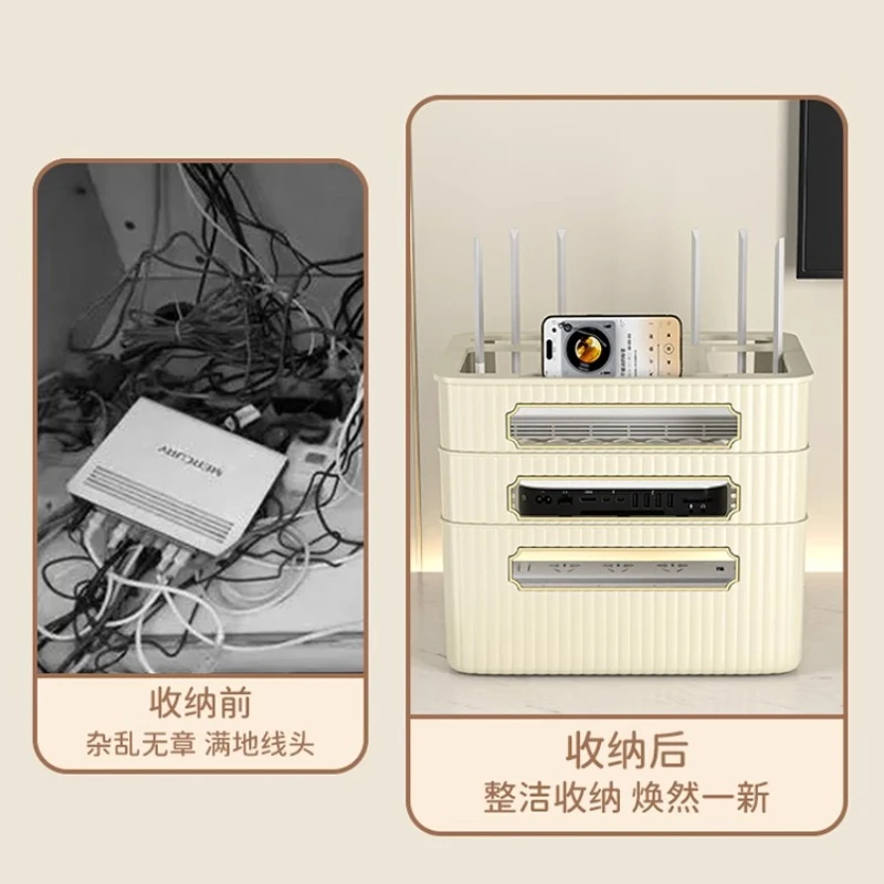 WiFi Router Storage Box TV Set - Home Office Box ulasan dan harga