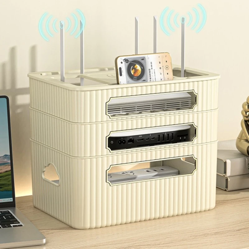WiFi Router Storage Box TV Set - Home Office Box ulasan dan harga