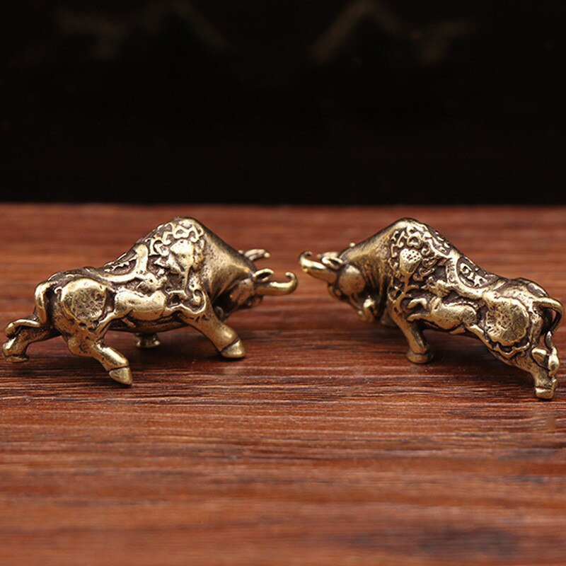 Brass Lucky Bullfighting Statu - Home Office Freelancer ulasan dan harga
