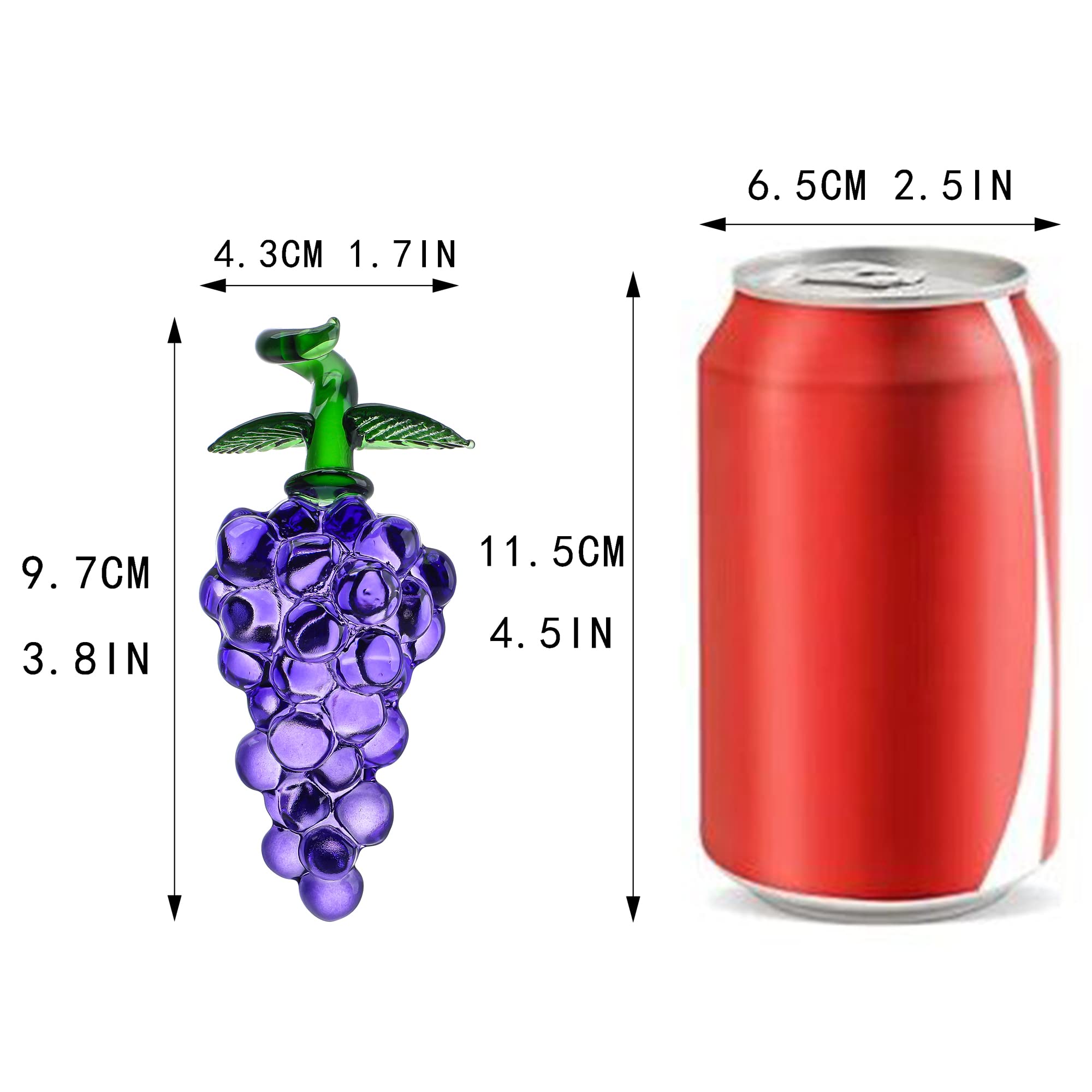 Handmade Glass Purple Grape Fi - Home Office Freelancer ulasan dan harga