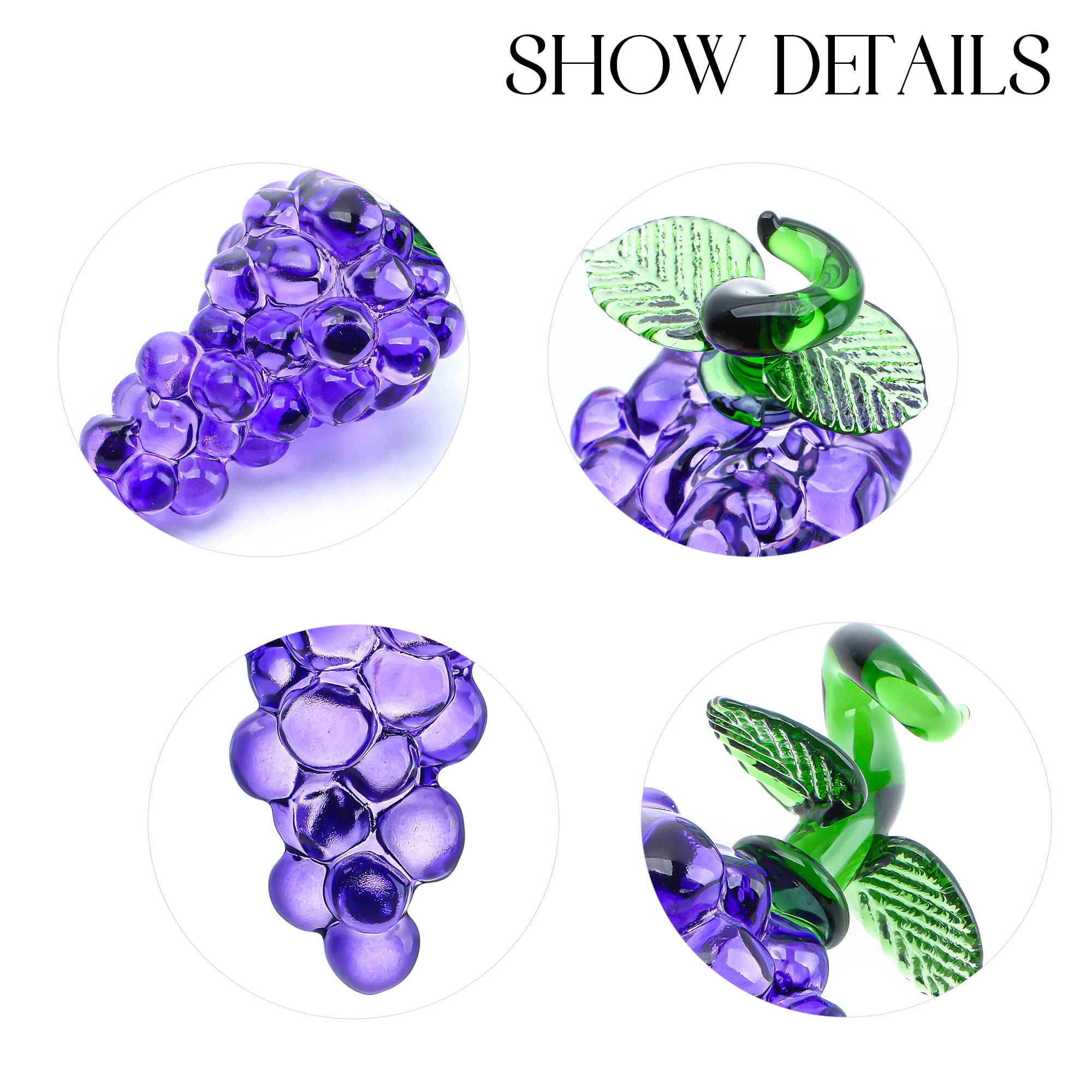 Handmade Glass Purple Grape Fi - Home Office Freelancer ulasan dan harga