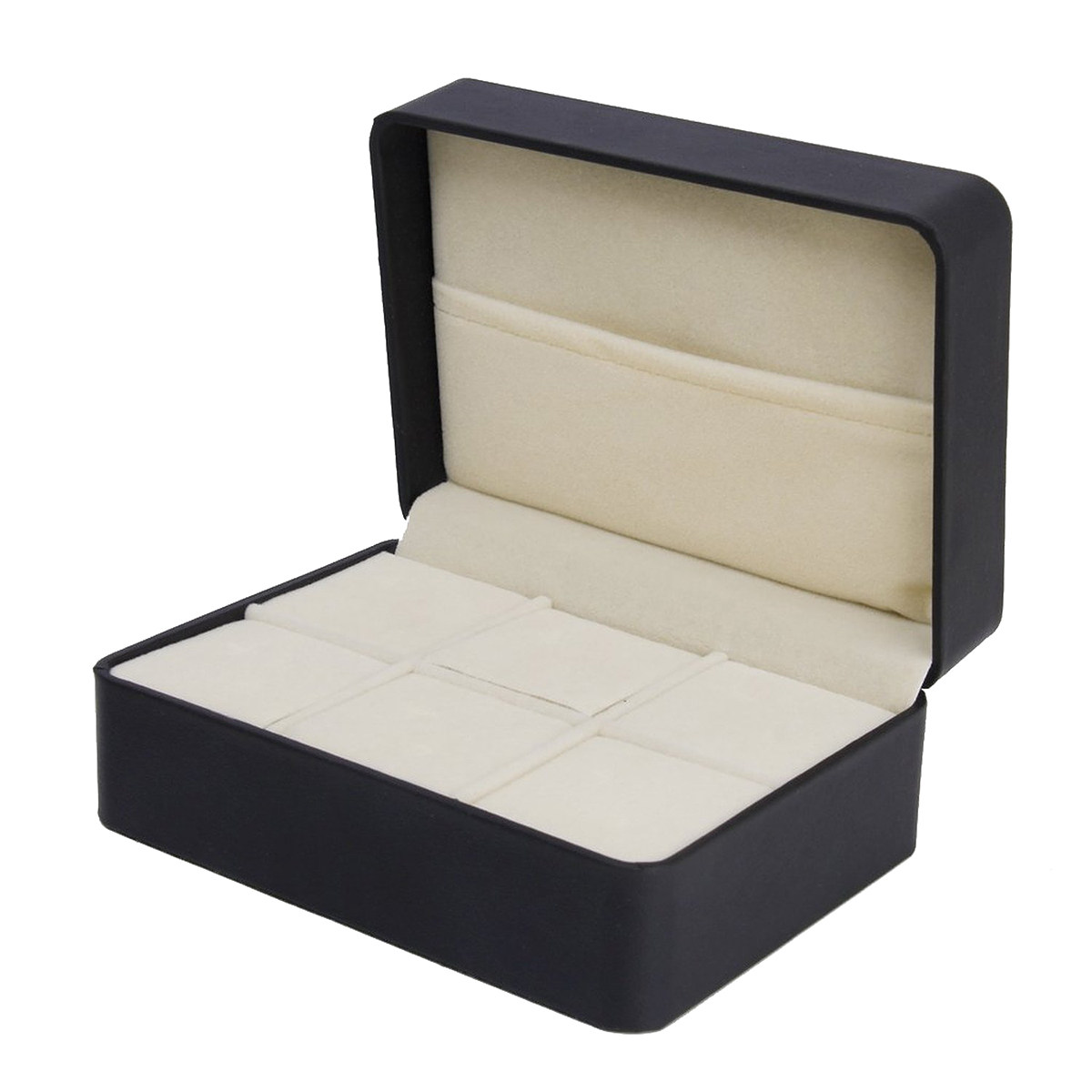 6-Compartment Portable Cufflin - Home Office Box ulasan dan harga