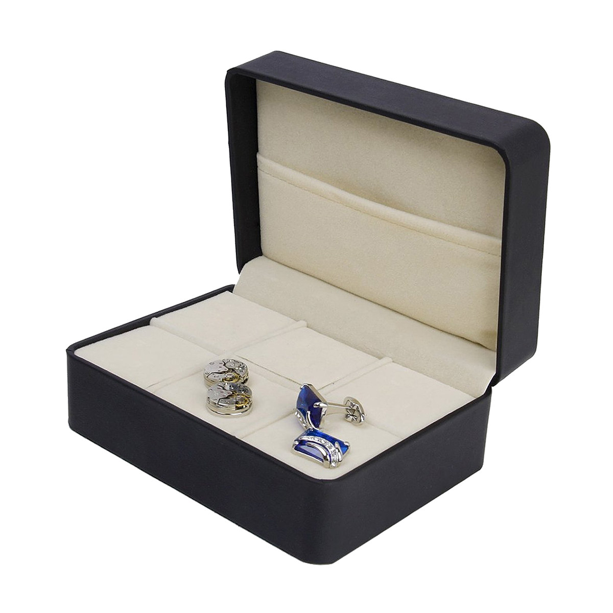 6-Compartment Portable Cufflin - Home Office Box ulasan dan harga