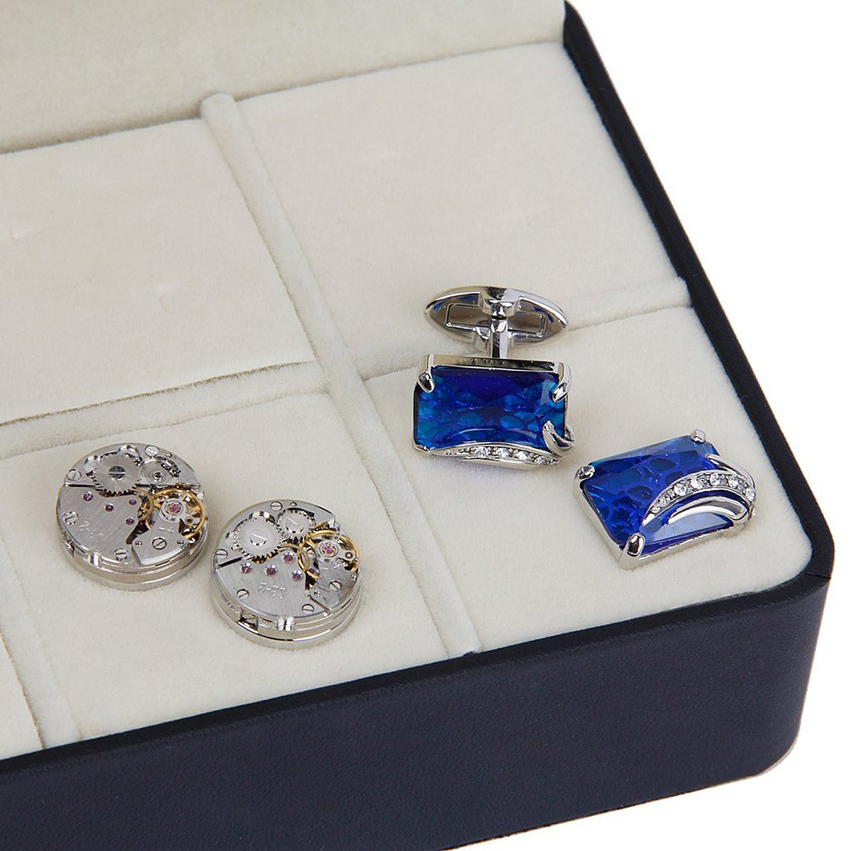 6-Compartment Portable Cufflin - Home Office Box ulasan dan harga
