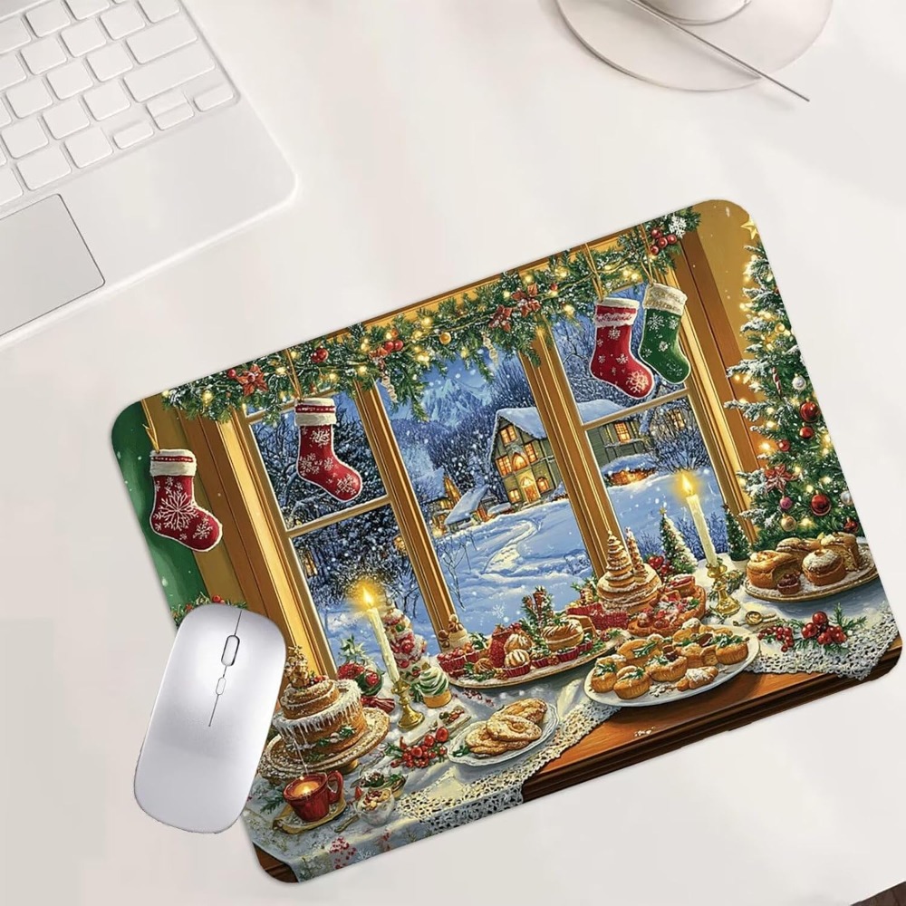 Christmas Food Window Scene La - Mousepad Xl Extended ulasan dan harga