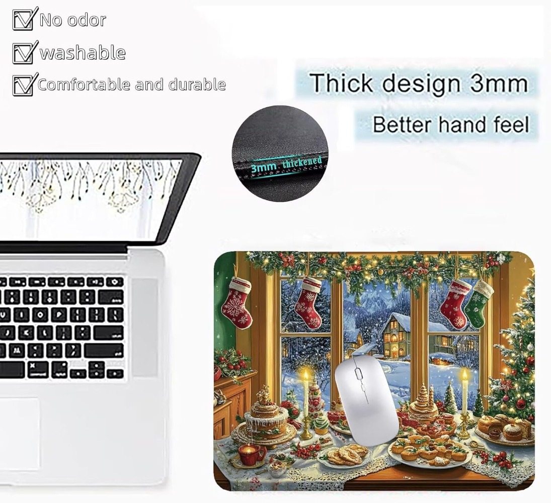 Christmas Food Window Scene La - Mousepad Xl Extended ulasan dan harga