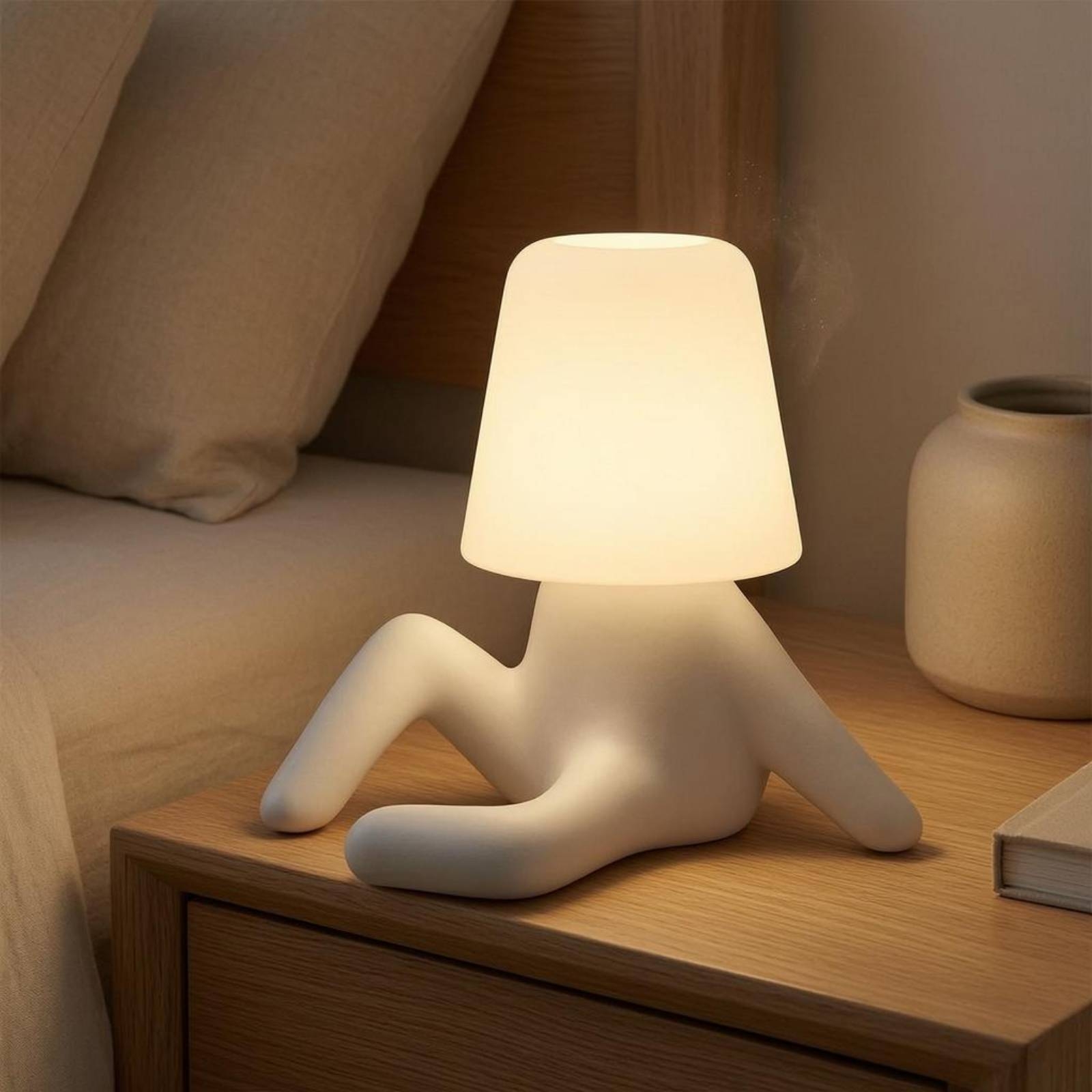 Sitting Figure Lamp ABS Resin  - Home Office Lamp ulasan dan harga