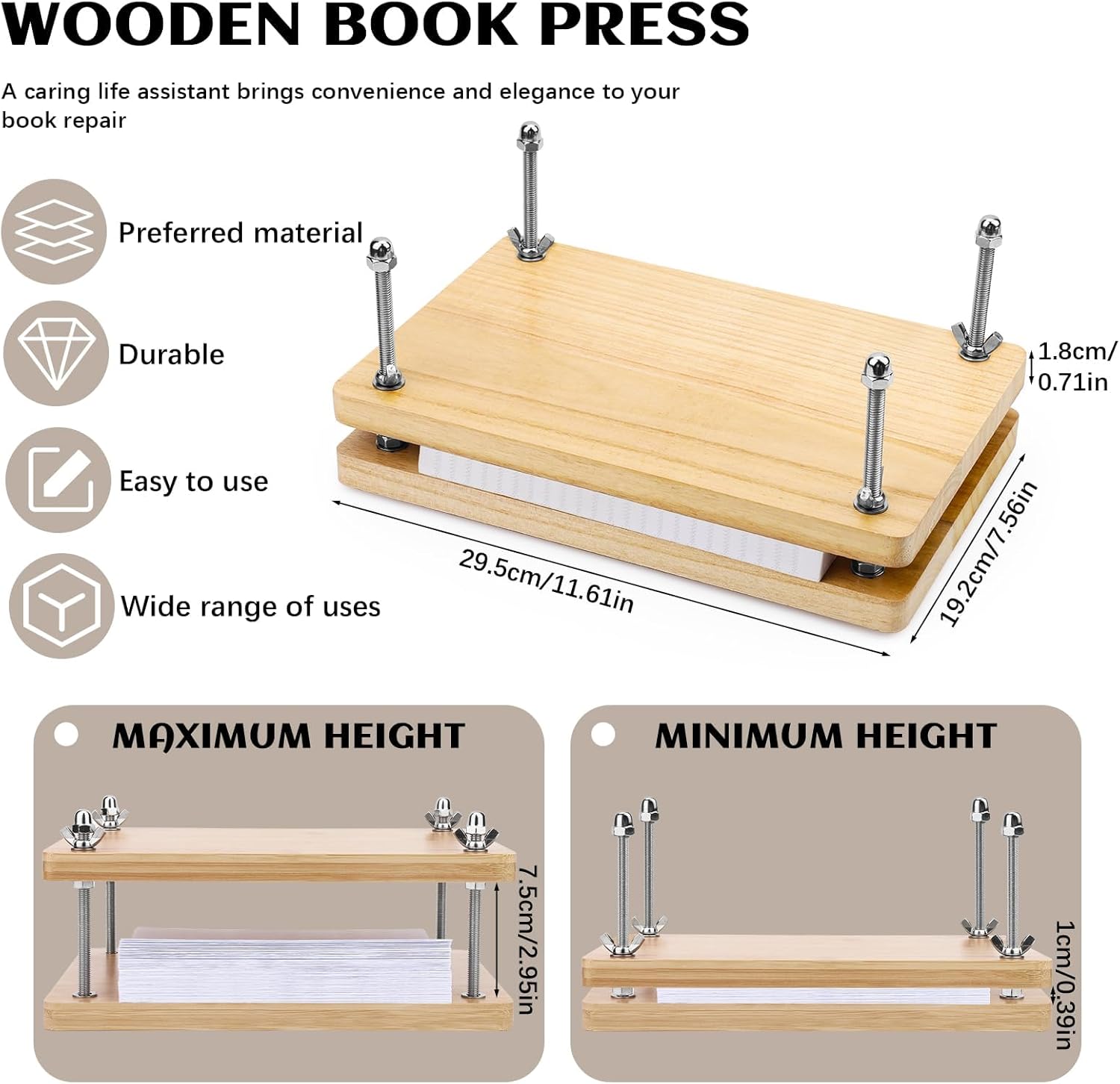 Wooden Book Press, Binding Too - Label Maker Machine ulasan dan harga