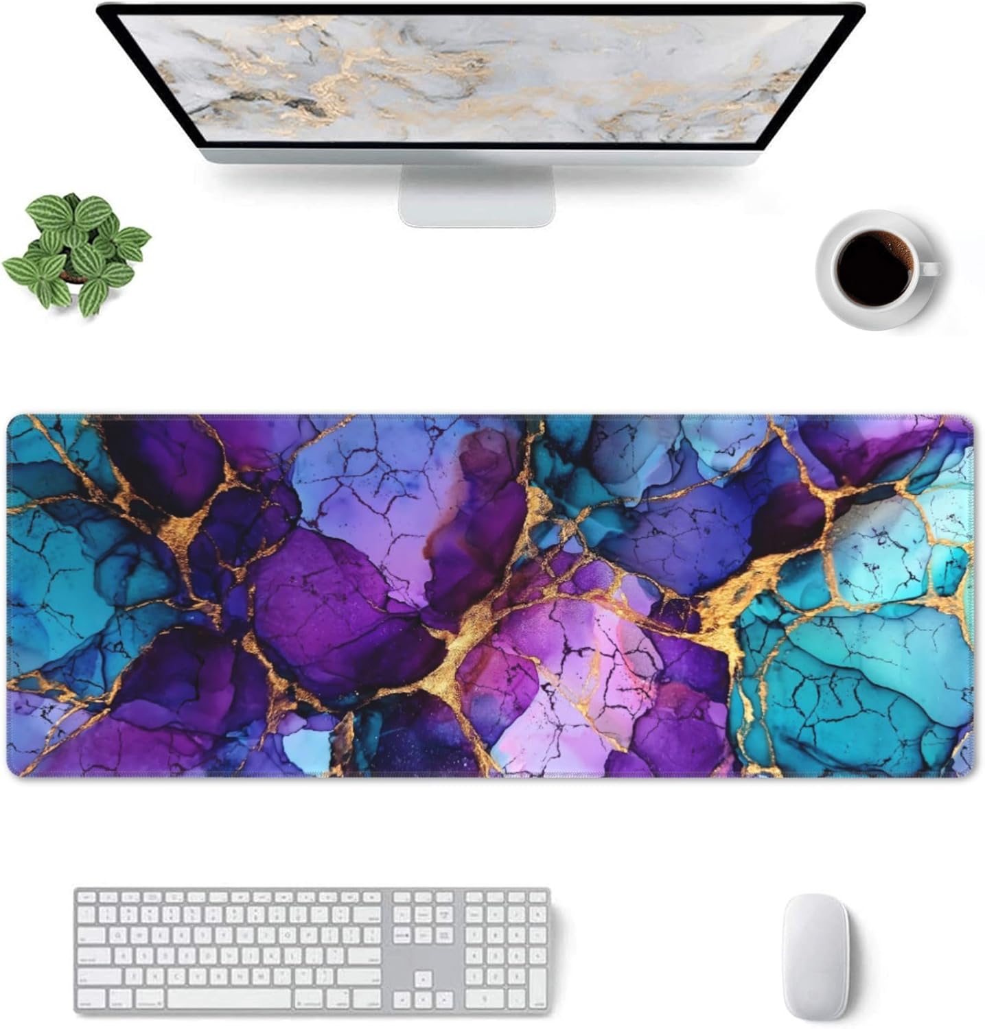 Marble-Themed Extended Gaming  - Mousepad Xl Extended ulasan dan harga