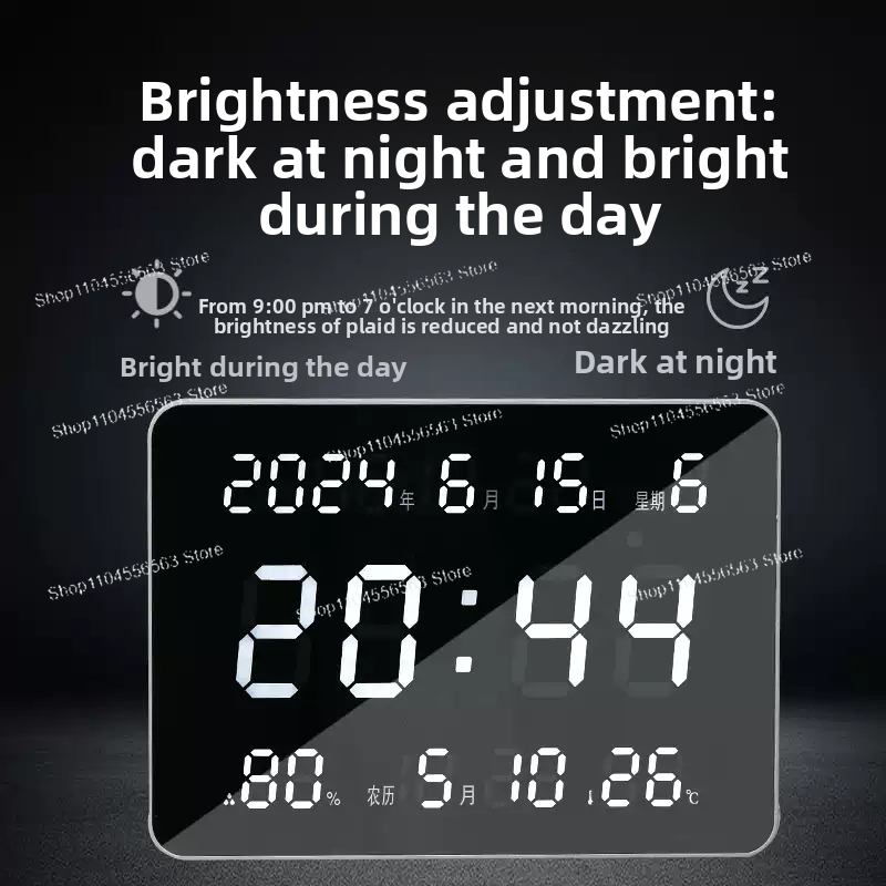 Digital Wall Clock with LED Di - Home Office Updates ulasan dan harga