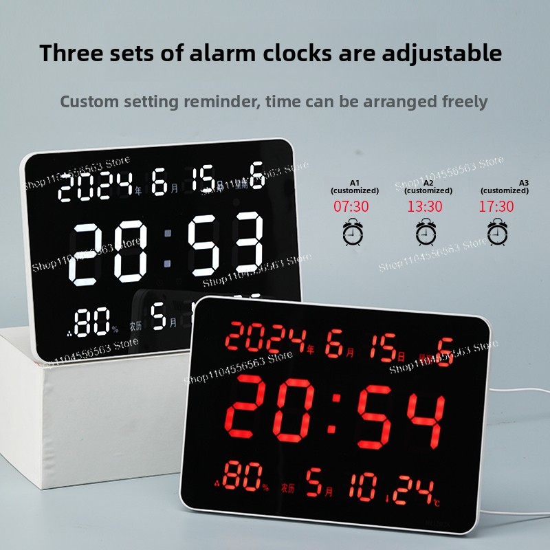 Digital Wall Clock with LED Di - Home Office Updates ulasan dan harga