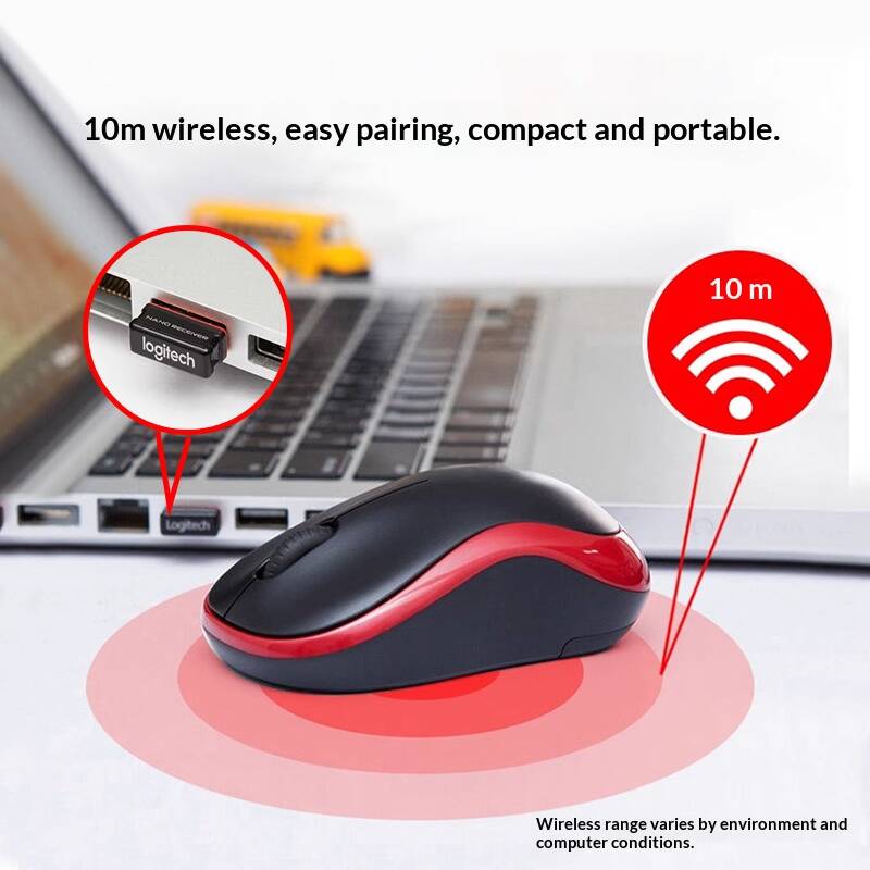 Logitech M185 Wireess Optica M - Home Office Pay ulasan dan harga