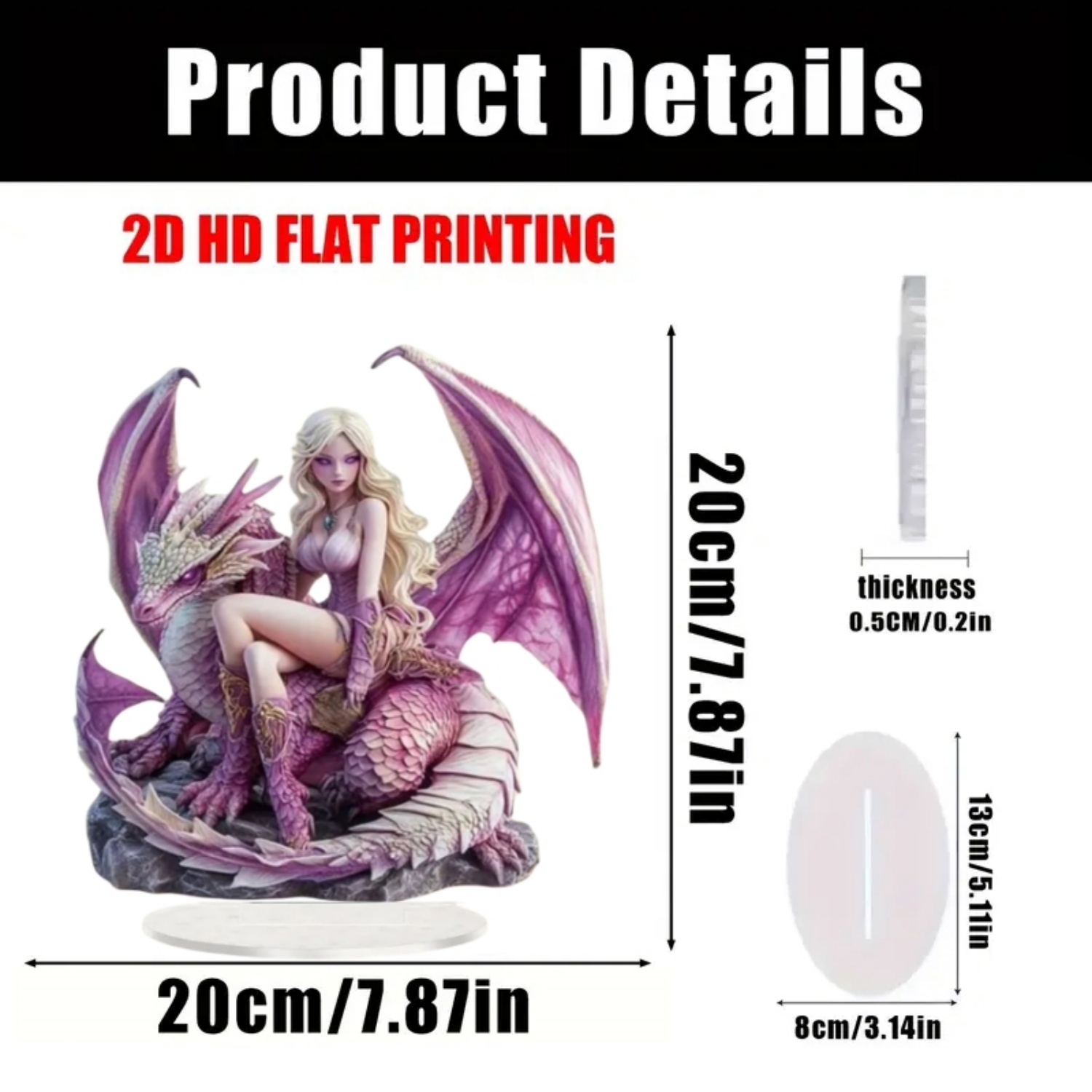 Fairy Statue,2D Flat Acrylic P - Home Office Studio ulasan dan harga