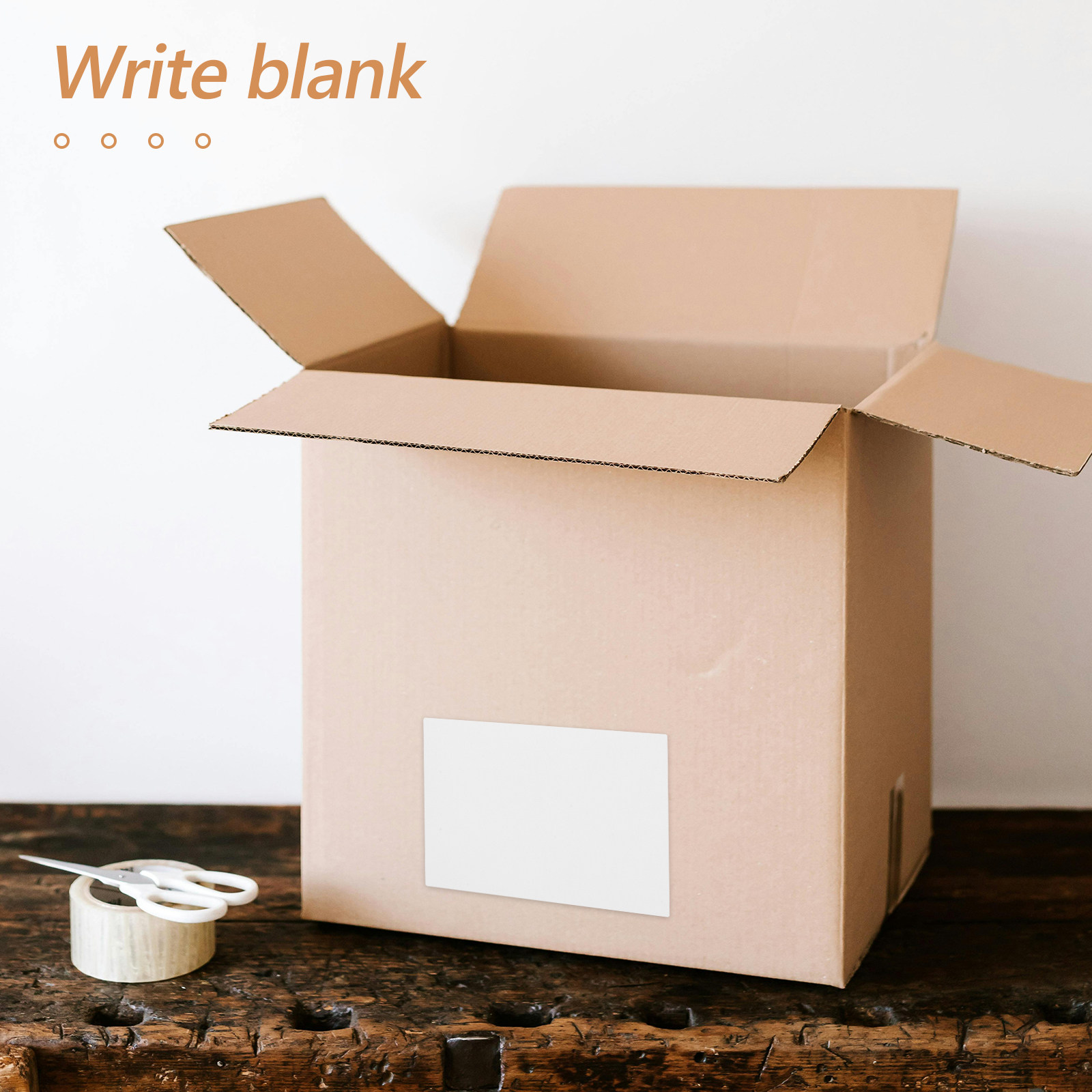 50Pcs White Blank Removable La - Home Office Box ulasan dan harga
