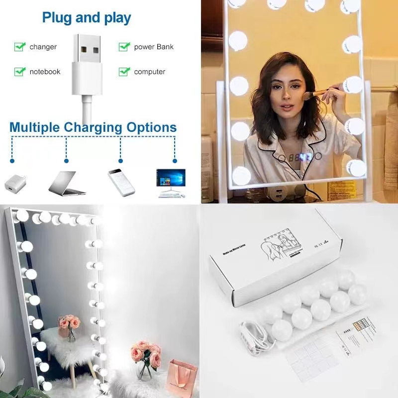 LED Light Paste Mirror Makeup  - Home Office Lamp ulasan dan harga
