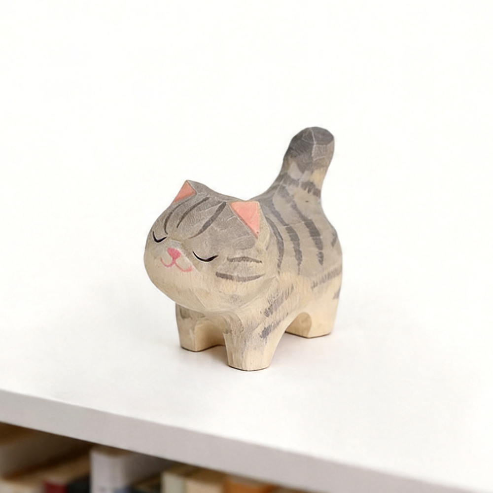 Cute Golden Gradient Cat Figur - Home Office Freelancer ulasan dan harga
