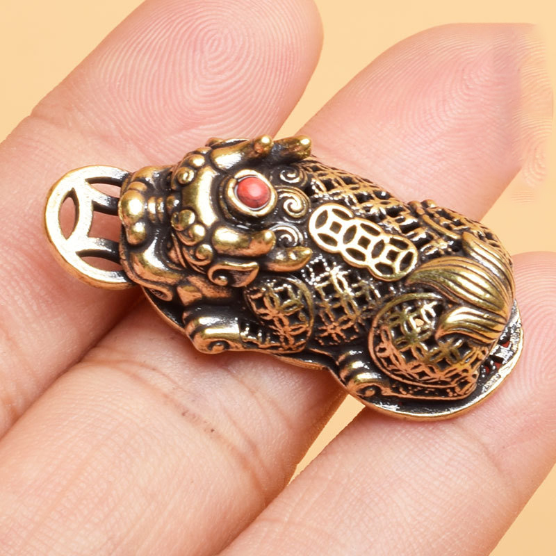 Brass Pixiu Coin Chinese Minia - Home Office Freelancer ulasan dan harga