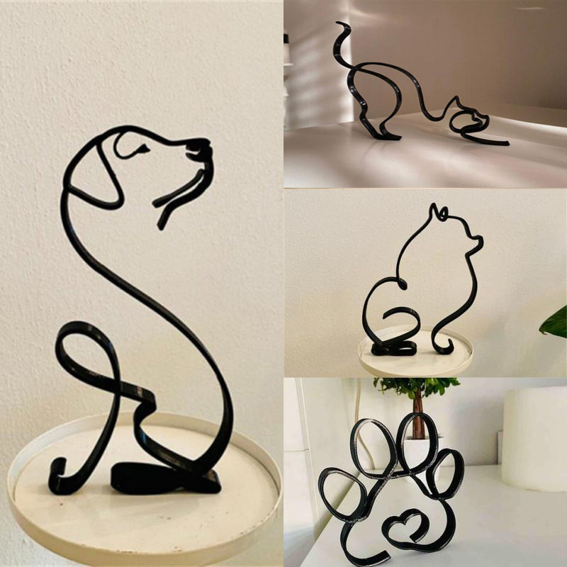Dog Art Sculpture Metal Dog Ab - Home Office Freelancer ulasan dan harga