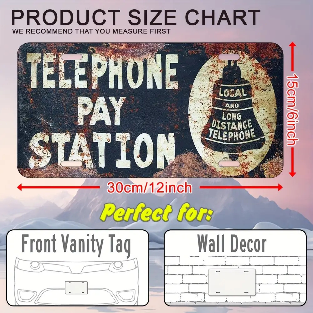 Tin Sign - Telephone Pay Stati - Home Office Pay ulasan dan harga