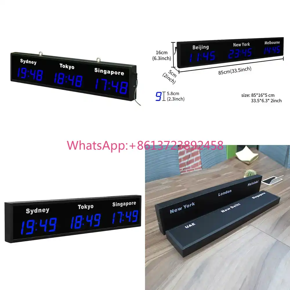 CP034 Digital World Wall Clock - Home Office Updates ulasan dan harga