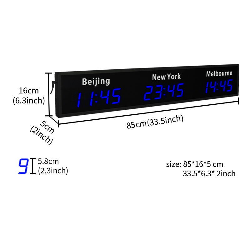 CP034 Digital World Wall Clock - Home Office Updates ulasan dan harga