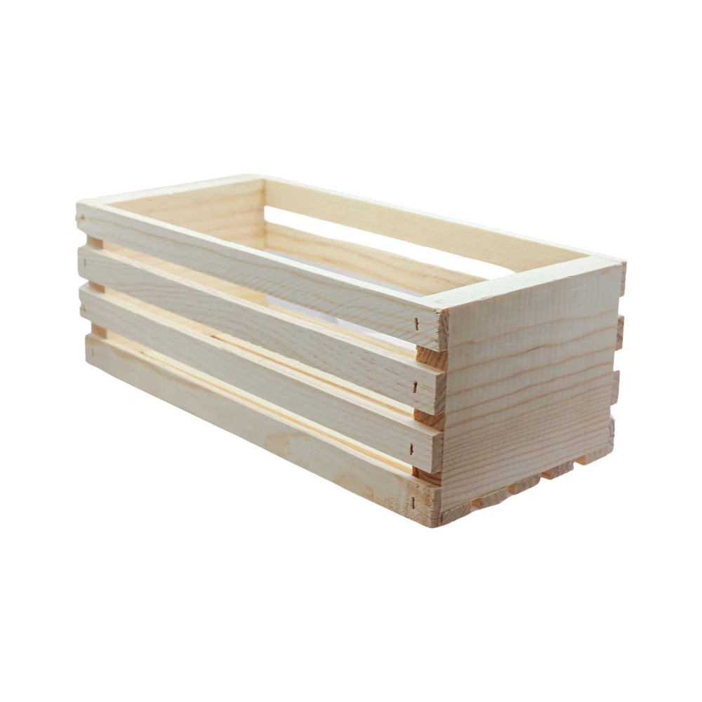 Unfinished Wood Crate Storage  - Home Office Box ulasan dan harga
