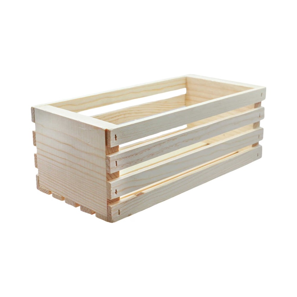 Unfinished Wood Crate Storage  - Home Office Box ulasan dan harga