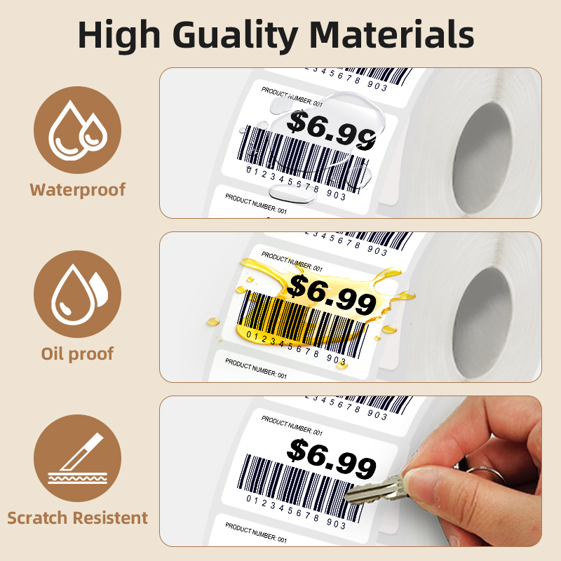 5 Rolls of White Label Sticker - Label Maker Machine ulasan dan harga
