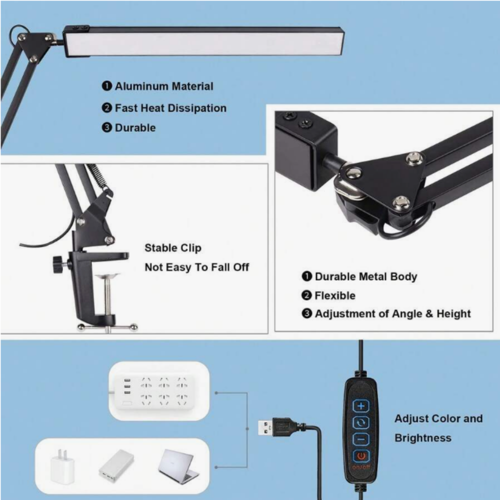 LED Desk Lamp For Home,Reading - Home Office Lamp ulasan dan harga