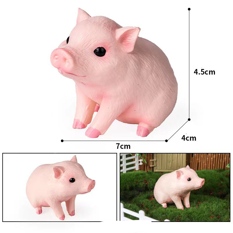 Room Decor Mini Pig Figurines  - Home Office Freelancer ulasan dan harga
