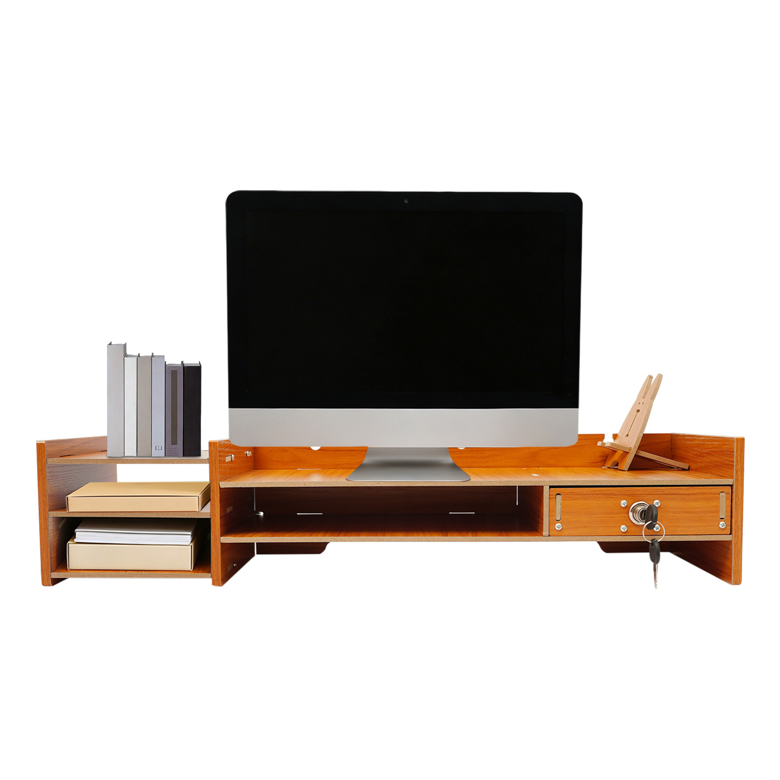 Mdf Ergonomic Monitor Stand Ri - Home Office Freelancer ulasan dan harga